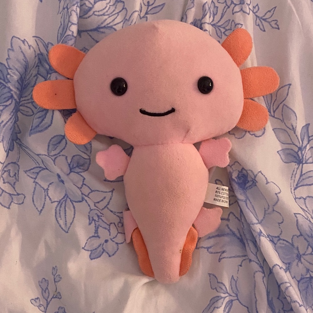 Adorable Pink Plush Axolotl
